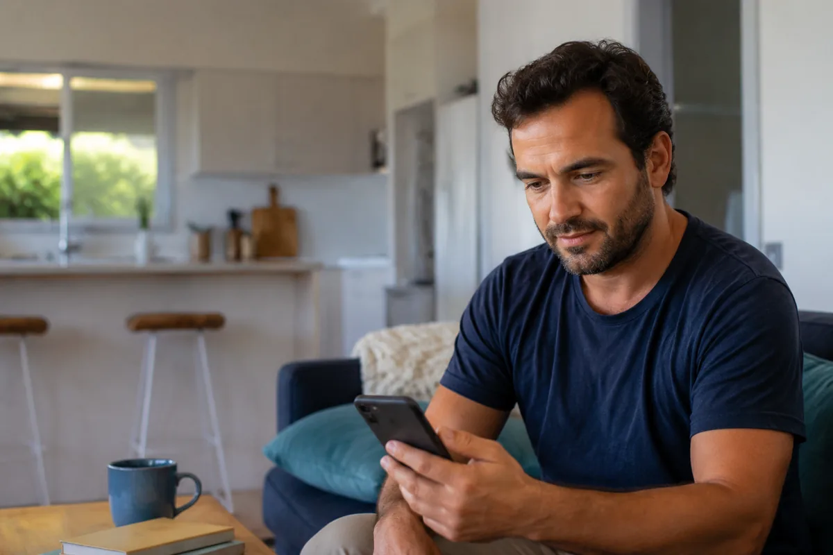 Australian customer making an online cash loan enquiry from a mobile phone
