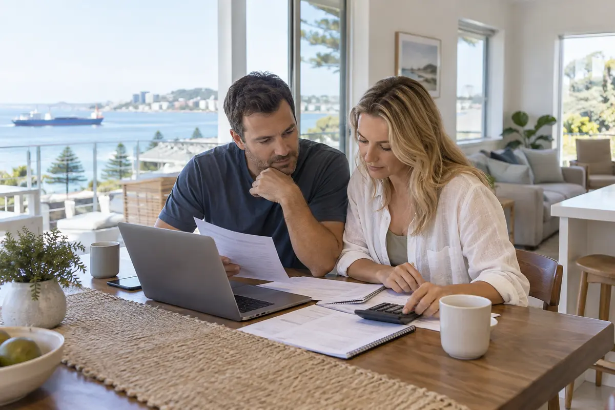 Newcastle residents reviewing personal loan repayments